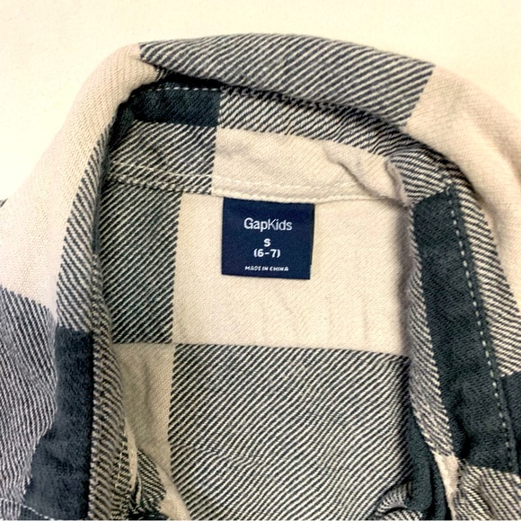 GAP Shacket Boy’s Small 6-7 Plaid Jacket Button Down Shirt Country Western Top - Picture 5 of 7